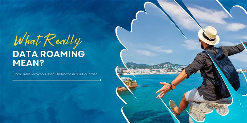 Traveler enjoying scenic coastal view